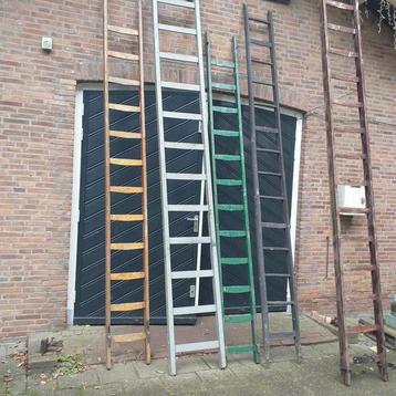 Houten ladder,  fruitladder , trap , huishoudtrap v.a 15,-  beschikbaar voor biedingen