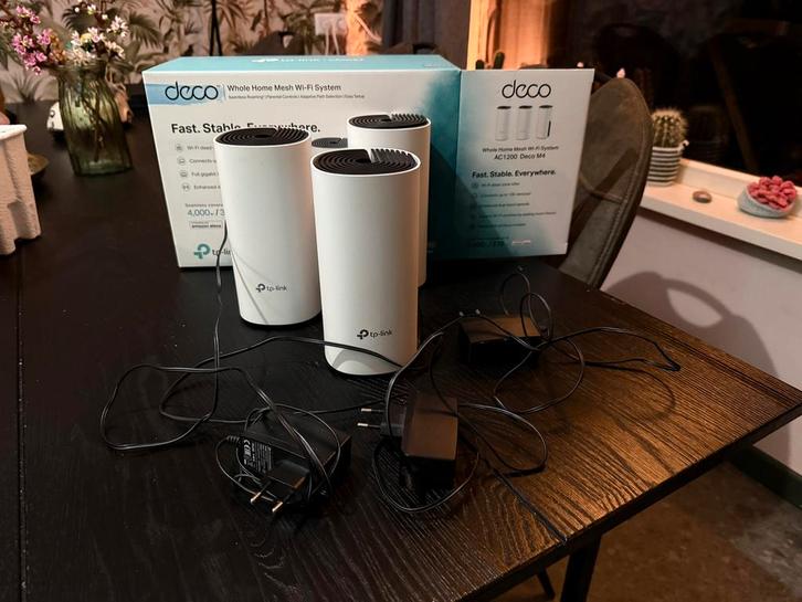 TP-Link Deco M4(3-pack), Computers en Software, WiFi-versterkers, Zo goed als nieuw, Ophalen