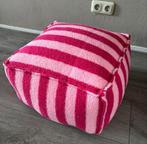 Vintage Roze Poef / Zitzak - Nieuw!, Minder dan 50 cm, Vierkant, Nieuw, Ophalen of Verzenden