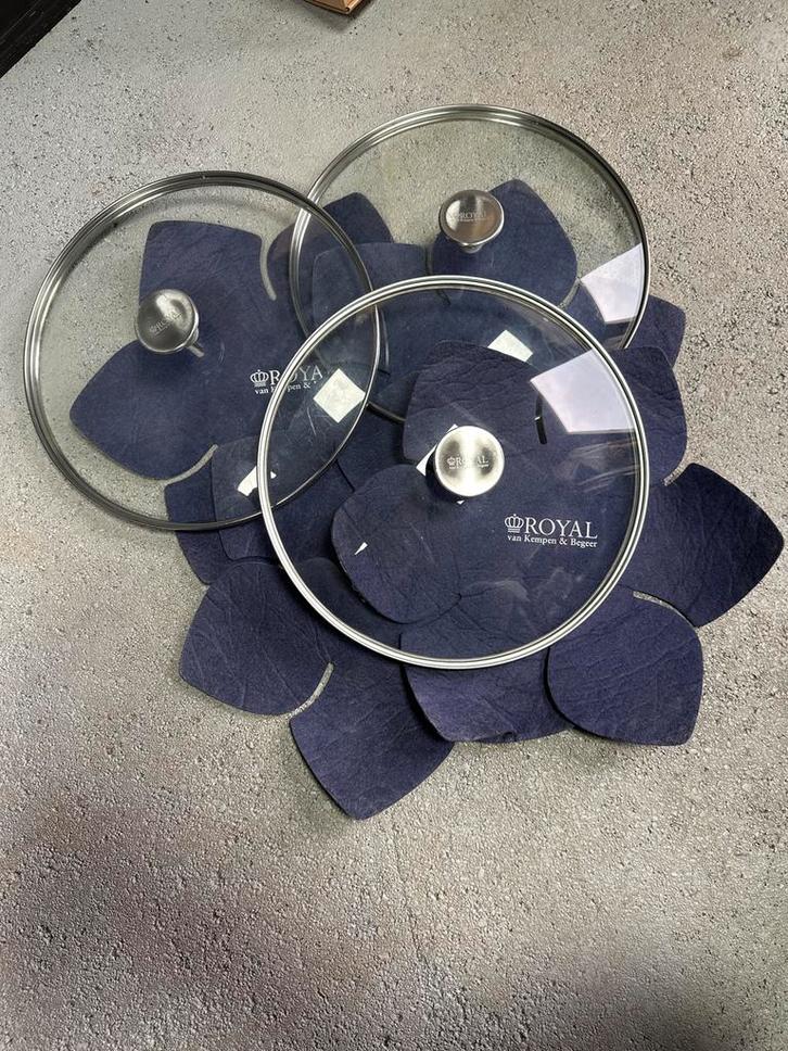 Pannendeksels 28cm + Royal van Kempen pannen scheiders, Huis en Inrichting, Keuken | Keukenbenodigdheden, Gebruikt, Ophalen