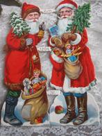 2 Grote Oude Poesieplaatjes / Z&M - Kerstman met Speelgoed, Verzenden