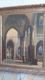 Jacobus Lambertus Dispo schilderij kerk kathedraal, Antiek en Kunst, Ophalen
