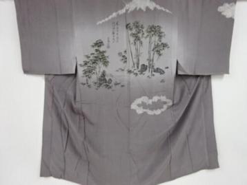 japanse zijden haori kimono man vrouw natuurzijde  beschikbaar voor biedingen