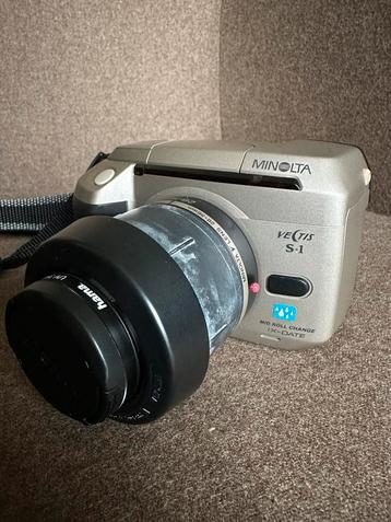 Minolta Vectis S-1 + 28–56mm lens + Program Flash 5400HS beschikbaar voor biedingen