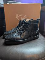 ORIGINEEL - Christian Louboutin Black Python sneakers - 39.5, Kleding | Heren, Schoenen, Ophalen of Verzenden, Zo goed als nieuw