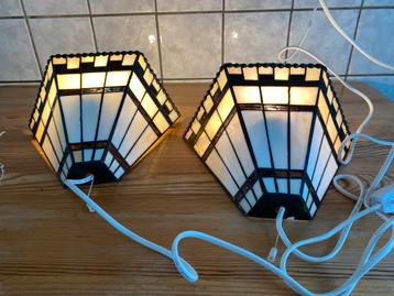 Tiffany wandlampen 20x27 vaste prijs 89euro set beschikbaar voor biedingen