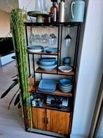 Industriële Open Kast met Houten Planken, Ophalen
