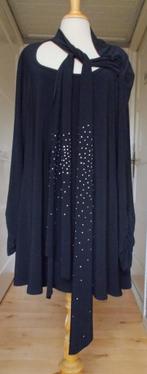 Tuniek met aangehechte glittersjaal van Joseph Ribkoff! 48, Verzenden, Zo goed als nieuw, Maat 46/48 (XL) of groter, Zwart