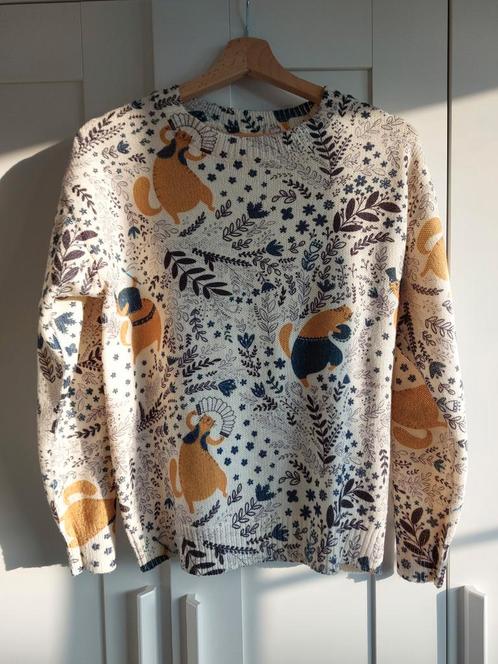 Top met katjes maat L, Kleding | Dames, Blouses en Tunieken, Zo goed als nieuw, Maat 38/40 (M), Overige kleuren, Ophalen of Verzenden