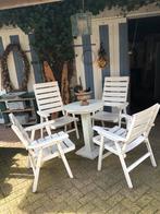 Houten tuinset. Inklapbare stoelen. Brocante tuinset, Tuin en Terras, Tuinset, Ophalen of Verzenden