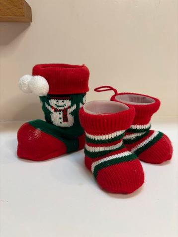 Vintage kerstman laarsjes candy containers 3 stuks beschikbaar voor biedingen