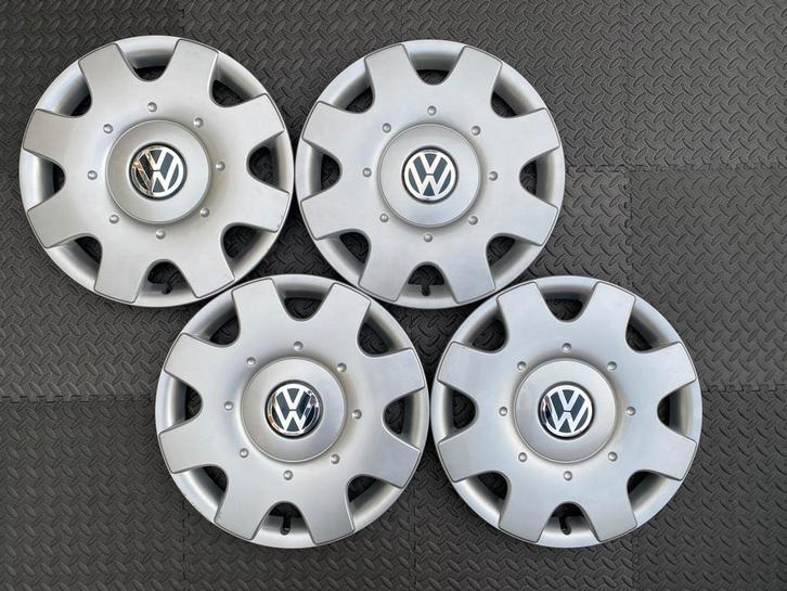 Set orig Volkswagen Golf, Caddy en Touran wieldoppen 16 inch, Auto diversen, Wieldoppen, Gebruikt, Ophalen of Verzenden