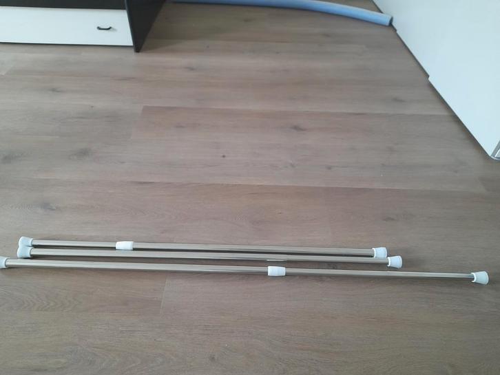 3x verstelbare gordijn klemgordijn rail, gordijnroede, Huis en Inrichting, Stoffering | Gordijnen en Lamellen, Zo goed als nieuw