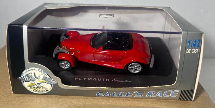 1:43 Universal Hobbies , Plymouth Prowler Rood Open Dak, Hobby en Vrije tijd, Modelauto's | 1:43, Nieuw, Auto, Universal Hobbies