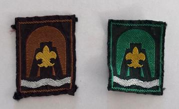 Scouting Duckdalf emblemen groen & bruin Rotterdam 1960 beschikbaar voor biedingen