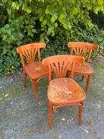 3 eetkamerstoelen (vintage/thonet stijl/waaier), Ophalen, Gebruikt, Bruin
