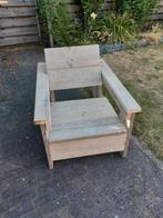 Steigerhouten loungestoel onbehandeld, Tuin en Terras, Nieuw, Hout, Ophalen