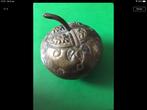 Koperen sierradendoosje vorm appel vintage, Antiek en Kunst, Ophalen of Verzenden, Koper