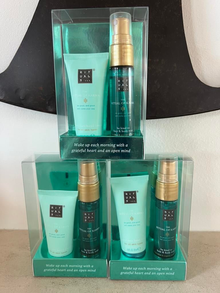 Rituals Karma set Travel 🩵🎁 Nieuw!, Sieraden, Tassen en Uiterlijk, Uiterlijk | Lichaamsverzorging, Ophalen of Verzenden, Nieuw