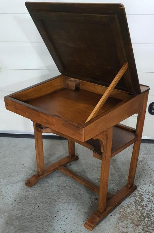 Zeldzame unieke Antieke NED Schooltafel rond 1900 Lessenaar, Antiek en Kunst, Antiek | Meubels | Tafels, Ophalen