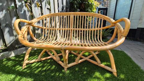 rotan tuinbank bankje loungeset tuin rietenbank rieten rotan, Tuin en Terras, Tuinbanken, Gebruikt, Rotan, Ophalen
