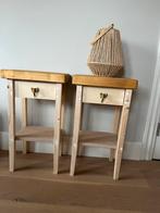 Houten nachtkastjes met lade of bijzettafel, Ophalen, Minder dan 45 cm, Nieuw, 55 tot 70 cm