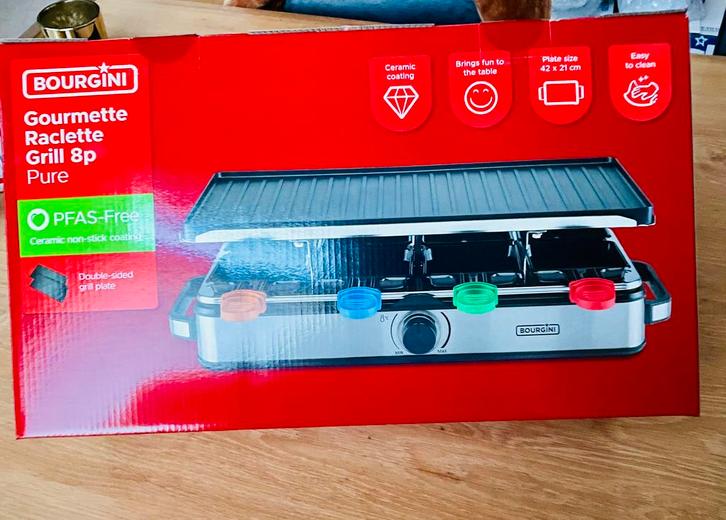 Gourmet raclette grill nieuw in doos, Witgoed en Apparatuur, Gourmetstellen, Nieuw, 8 personen of meer, Ophalen of Verzenden