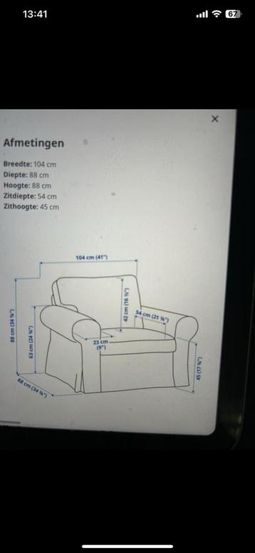 Ektorp ikea loveseat luie stoel loft stoel grijs en schoon! - afbeelding 2