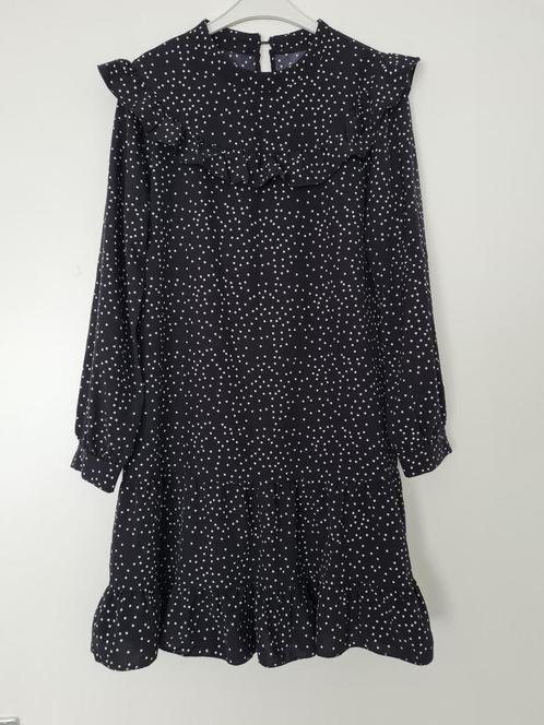 Jurk Shein zwart - wit polkadot (valt als) maat M, Kleding | Dames, Jurken, Zo goed als nieuw, Maat 38/40 (M), Zwart, Knielengte