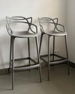 Kartell Masters hoge barkruk, 2 stuks in grijs, Ophalen, Kunststof, Gebruikt, 60 tot 90 cm