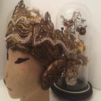 Antieke showgirl hoofdtooi folies strass kroon tiara theater, Dames, Verzenden