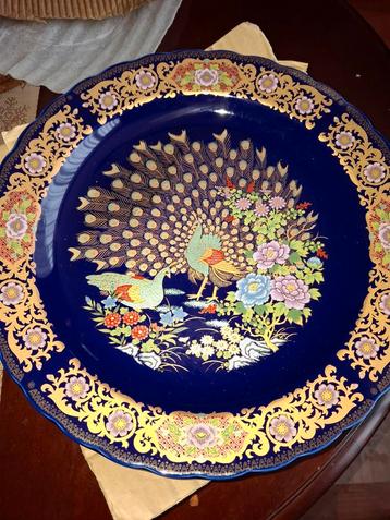 Decoratieve Blauwe Borden met Pauw 7stuks beschikbaar voor biedingen