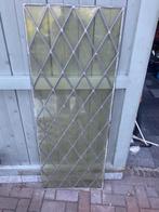 Oud glas in lood paneel, Doe-het-zelf en Verbouw, Glas en Ramen, Gebruikt, Minder dan 80 cm, Glas in lood, Ophalen of Verzenden