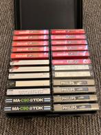 24X TDK/MAXELL/GS/PHILIPS CASSETTES., Gebruikt, 2 t/m 25 bandjes, Overige genres, Ophalen of Verzenden