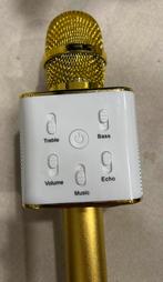Gouden microfoon karaoke draadloos, Gebruikt, ., Overige typen, Ophalen of Verzenden