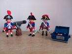 Playmobil 3 franse soldaten met kist en kanon, Ophalen of Verzenden