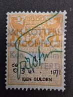 Belasting zegel - 1 Gulden, Postzegels en Munten, Ophalen of Verzenden, Na 1940, Gestempeld
