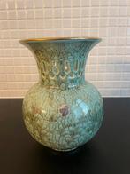 Tiko Plateel, Turquoise met goud vaas, New Look, 50's, Antiek en Kunst, Ophalen of Verzenden