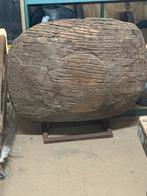 Oud robuust houten wiel op statief stoer sober landelijk, .., Gebruikt, .., Ophalen