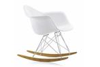 Design schommelstoel wit-chroom ~ Vitra Eames rar, Ophalen, Minder dan 75 cm, Zo goed als nieuw, Metaal