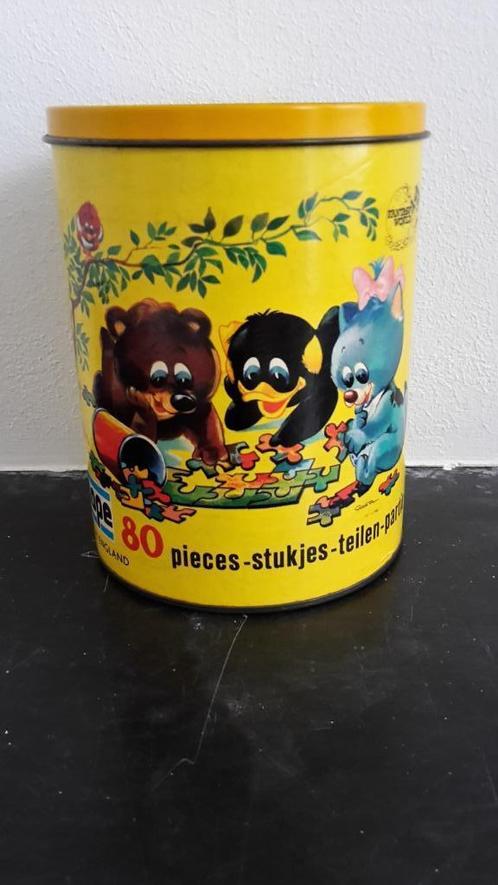 Hope "Funnimals" Legpuzzel 80 stukjes in origineel blik, Verzamelen, Retro, Huis en Inrichting, Ophalen of Verzenden