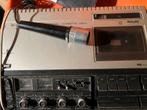 Philips N2511 Cassettedeck + Microfoon - Nette Staat, Ophalen of Verzenden, Enkel, Philips, Tape counter