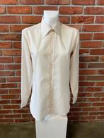 Vintage blouse met grote kraag maat M, Kleding | Dames, Blouses en Tunieken, Maat 38/40 (M), -, Beige, -