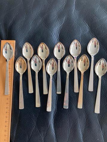 12st Verzilverde lepeltjes 12 cm beschikbaar voor biedingen