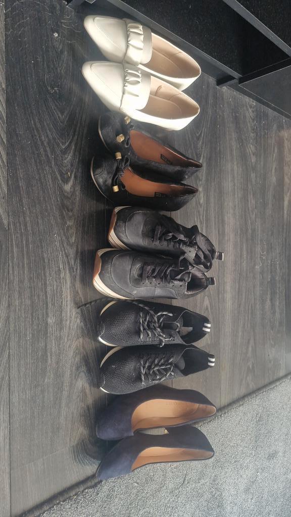 5 paar damesschoenen maat, Kleding | Dames, Schoenen, Zo goed als nieuw, Sneakers of Gympen, Zwart, Ophalen of Verzenden