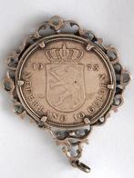 Antieke hanger met Zilveren 10 gulden muntstuk, Ophalen of Verzenden, Zilver, Hanger