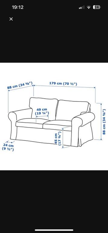 Ikea bank ektorp 2-zits - afbeelding 2