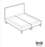 Ikea bed 180x200, Ophalen, Overige kleuren, Tweepersoons, Zo goed als nieuw