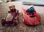 Oude Smurfen in Auto - Vintage Speelgoed, Verzamelen, Smurfen, Ophalen of Verzenden, Gebruikt, Verschillende Smurfen
