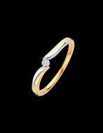 Briljant Gouden Diamant Ring Wenen - Nieuw!, Sieraden, Tassen en Uiterlijk, Ringen, Nieuw, Ophalen of Verzenden, 17 tot 18, Met edelsteen